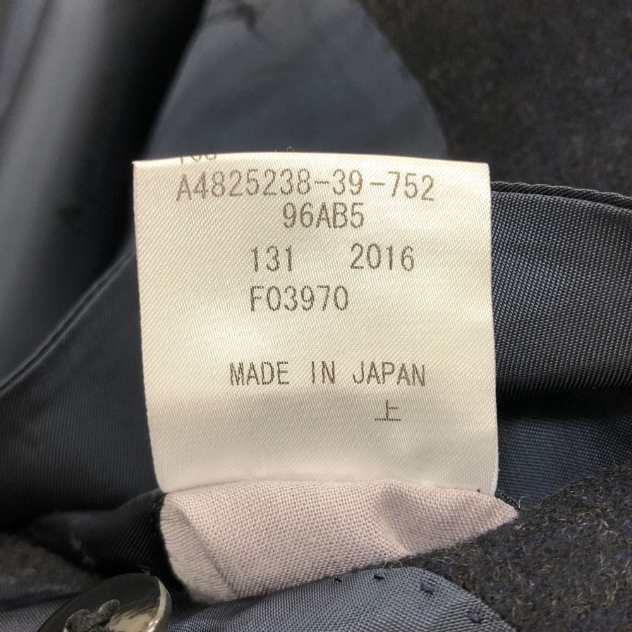 美品◆アクアスキュータム テーラードジャケット カシミア 100% チェック ネイビー メンズ サイズ96 AB5 Aquascutum 【AFB2】