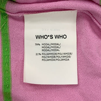 極美品◆フーズフー レディース カーディガン サイズ不明 ピンク WHO*S WHO 【AFB15】