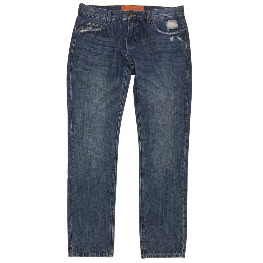 ドルチェ&ガッバーナ デニムパンツ レザーパッチ ダメージ加工 メンズ サイズ34 DOLCE&GABBANA 【AFB20】