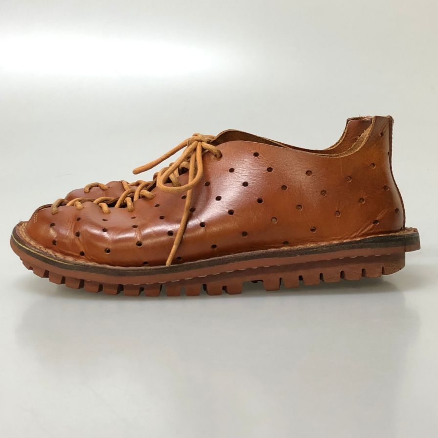 トリッペン レザースニーカー ゴルフ ブラウン メンズ サイズ39 trippen golf 約25.0cm【AFC49】