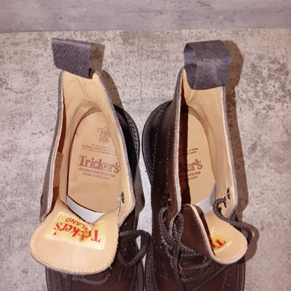 トリッカーズ カントリーブーツ ストウ カーフ エスプレッソ メンズ サイズUK7 Tricker's ブーツ 約25.5cm【LA】【中古】