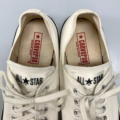 コンバース オールスター メイドイン ジャパン ローカット スニーカー メンズサイズ 9 ホワイト CONVERSE 約27.5cm【AFC45】