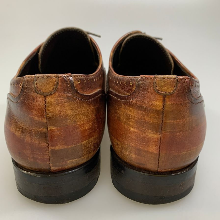 ロブス レザーシューズ セミブローグ 革 ブラウン メンズ サイズ42 LOBB'S 約26.5cm【AFC8】