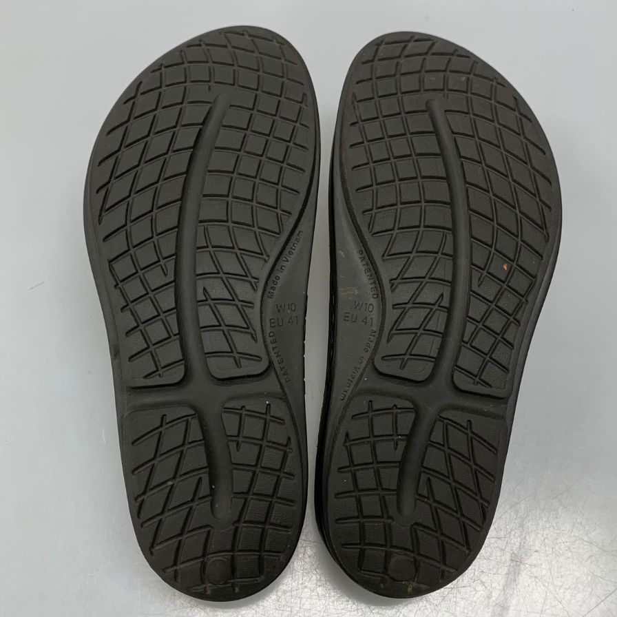 ウーフォス 厚底サンダル ブラック ラバー メンズ サイズ41 OOFOS 約26.0cm【AFC29】