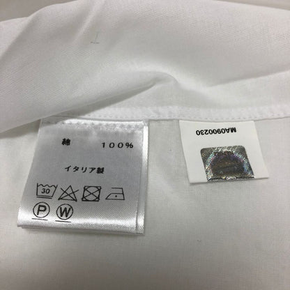 中古◆ルイジボレッリ ナポリ ドレスシャツ 長袖 コットン フォーマル スーツ ホワイト メンズ サイズ 14 1/2-37 LUIGI BORRELLI NAPOLI 【AFB7】