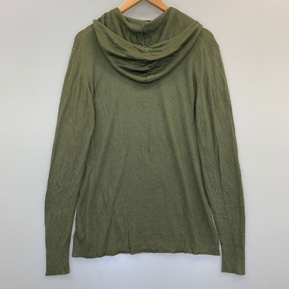 中古◆ロベルトコリーナ パーカー ニット ビスコース カシミア プルオーバー カーキ サイズ表記無し roberto collina 【AFB11】