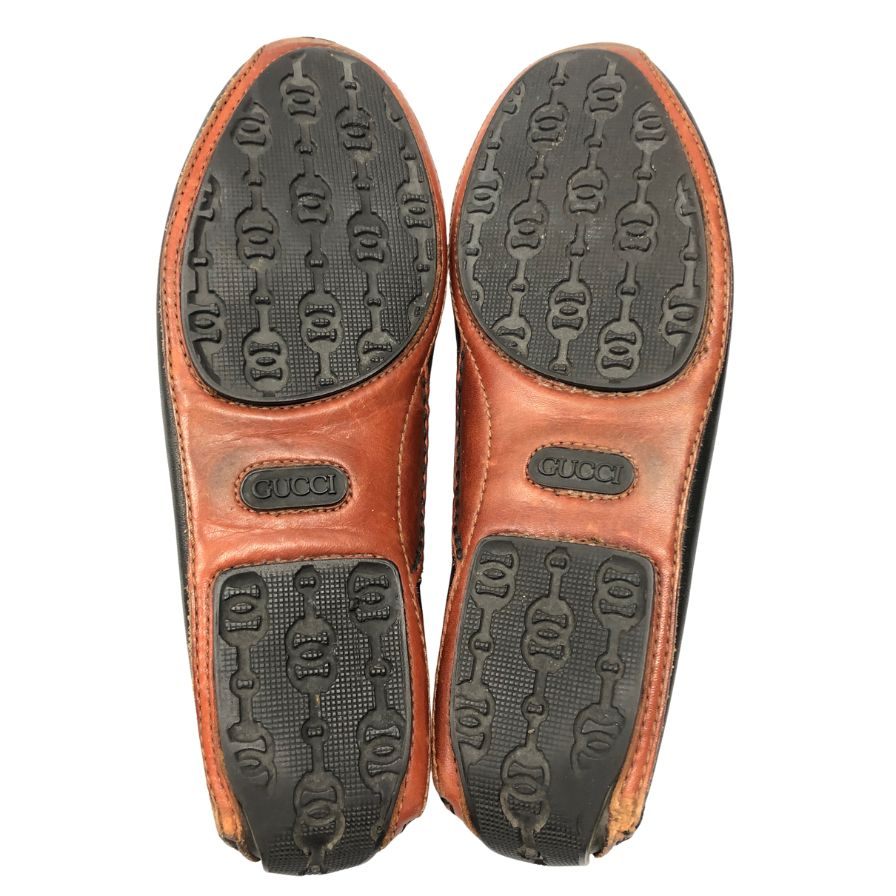 GUCCI ドライビングシューズ ホースビット付き メンズ ドライビングシューズブラック レザー