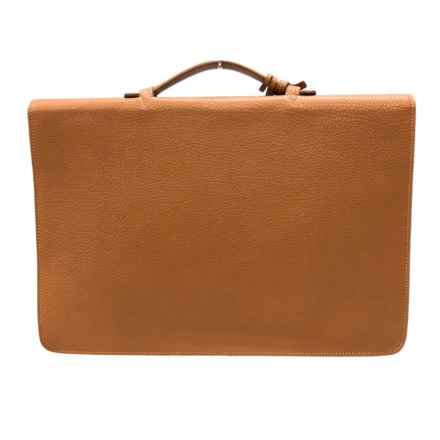 アカーテ ブリーフケース ナチュラルシュリンクレザー ブラウン ゴールド金具 メンズ ACATE【AFE1】