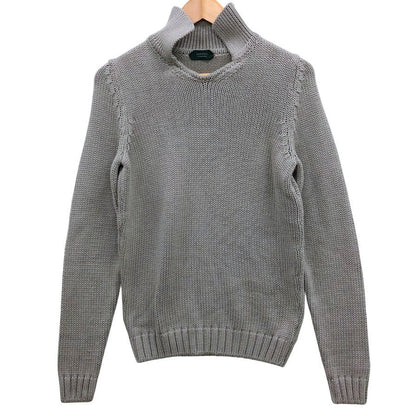 美品◆ザノーネ ニット スキッパー コットン100％ メンズ グレー サイズ44 ZANONE 【AFB45】