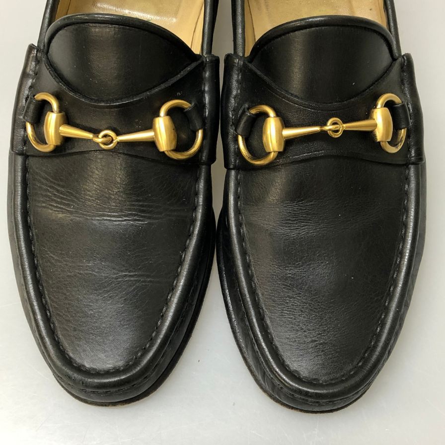 グッチ ビットローファー  メンズ サイズ39.5E ブラック GUCCI 約24.5cm【AFC53】
