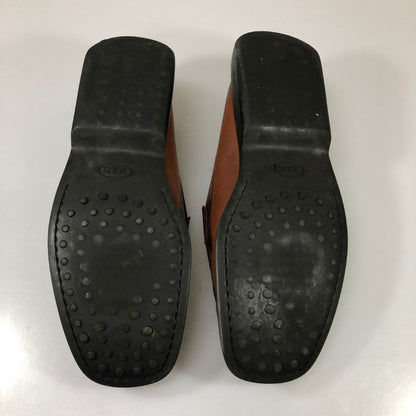 トッズ ローファー ドライビング カーフ ブラウン サイズ7.5 TODS 約26.5cm【AFC53】