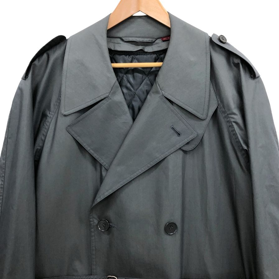 極美品◇ダーバン トレンチコート ナイロン グレー ライナー付き
