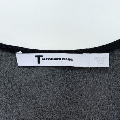 美品◆アレキサンダーワン チュニック タンクトップ ノースリーブ シルク サイズS ブラック レディース ALEXANDER WANG 【AFB1】