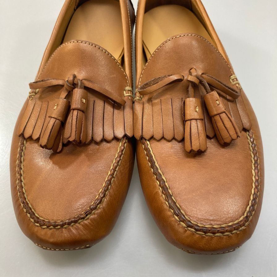 ポロ ラルフローレン 506787 タッセルローファー メンズサイズ8E ブラウン POLO RALPH LAUREN 約26.0cm【AFC41-2】