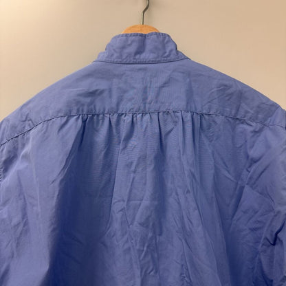 美品◆トキアリ TOKIARI ダブルボタンカラー 長袖シャツ 日本製 メンズ 2 ブルー 時在服飾設計 【AFB3】