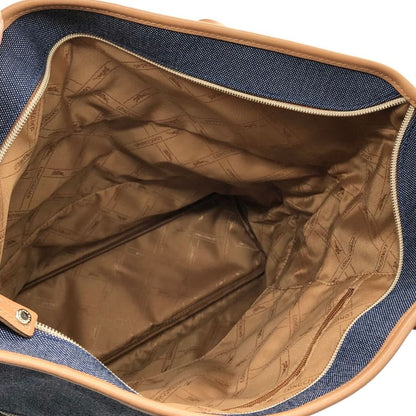ロンシャン トートバッグ ジップ デニム キャンバス×レザー レディース LONGCHAMP【AFE8】