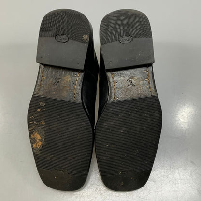 ルイヴィトン レザーシューズ スクエアトゥ ブラック メンズ サイズ7 LOUIS VUITTON 約26.0cm【AFC47】