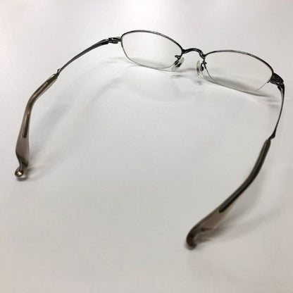フォーナインズ チタン眼鏡 ハーフリム 度入り S-600T 51□19 140 ユニセックス シルバー 999'9【AFI27】
