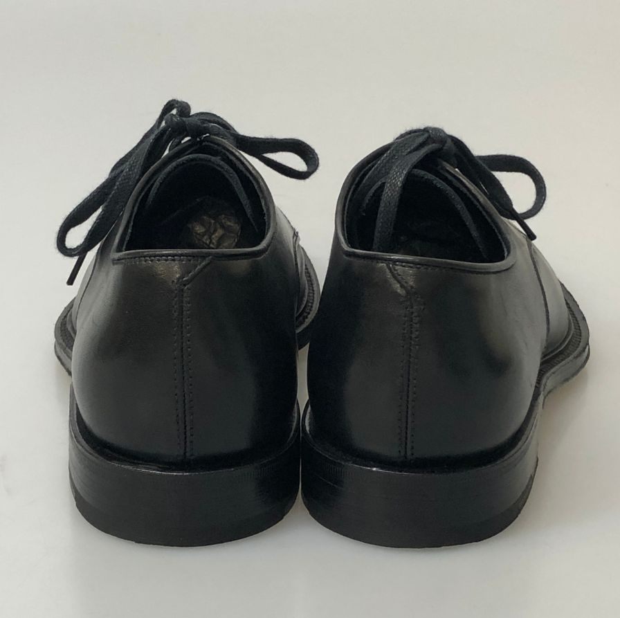 プラダ レザーシューズ プレーントゥ 本革 ブラック メンズ サイズ5.5 PRADA 約24.5cm【AFC30】