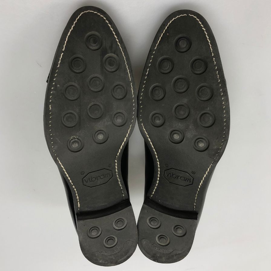 ユニオンインペリアル レザーシューズ プレミアム セミブローグ パンチドキャップトゥ U1541 カーフ メンズ ブラック サイズ8.5 UNIONIMPERIAL 約27.0cm【AFC6】