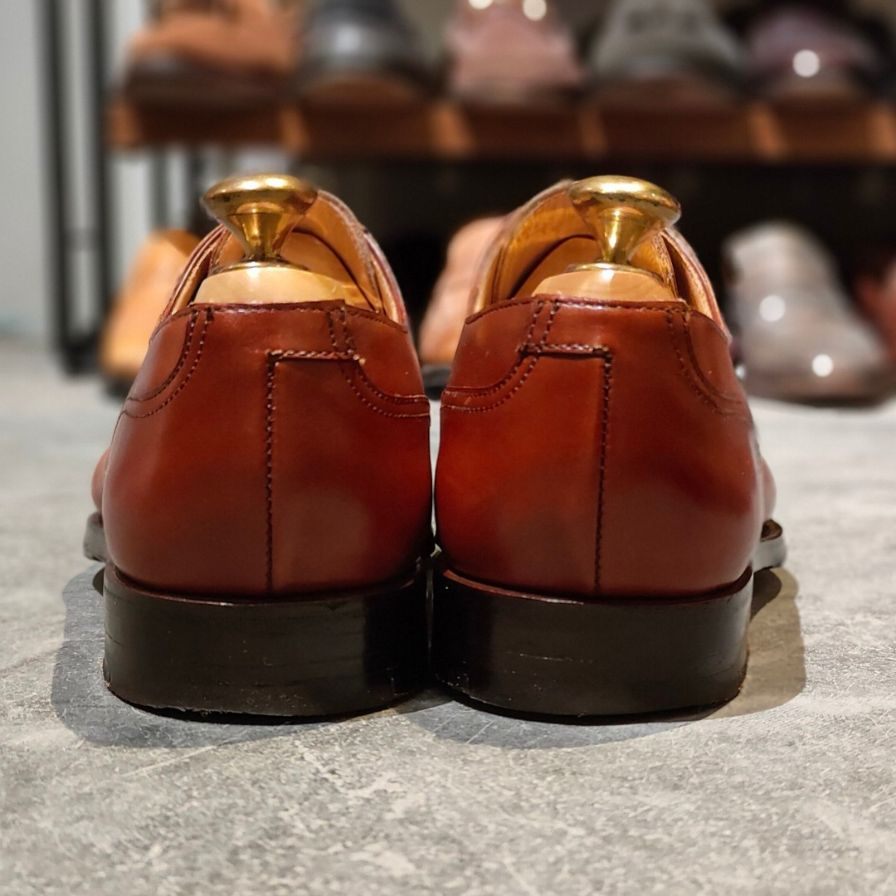エルメス ジョンロブ製 シングルモンク ジャーヴィス JARVIS カーフ ブラウン サイズ41.5 HERMES JOHN LOBB ビジネスシューズ 約26.5cm【LA】【中古】