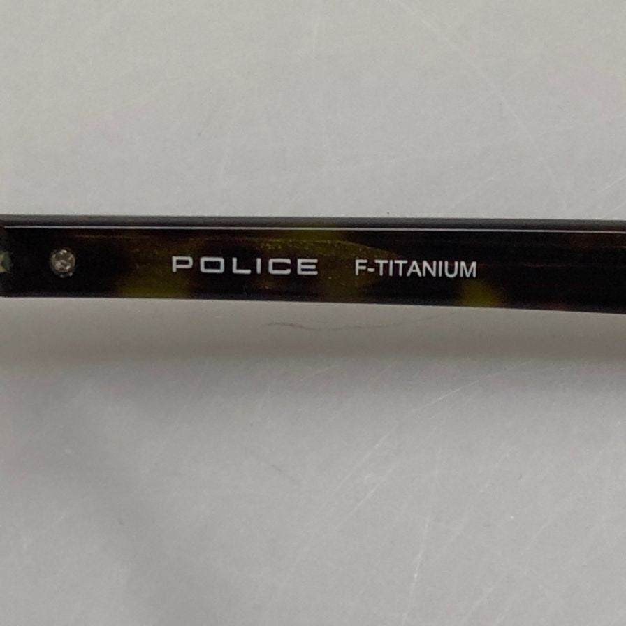 ポリス メガネ ハーフリム ブラック 55□16-142 POLICE×EXIT【AFI14】【中古】