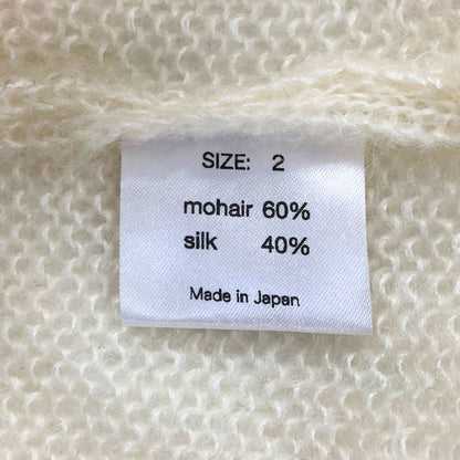 中古◆シンヤ ニット モヘア クルーネック シースルー メンズ ホワイト系 サイズ2 SHINYA 【AFB40】