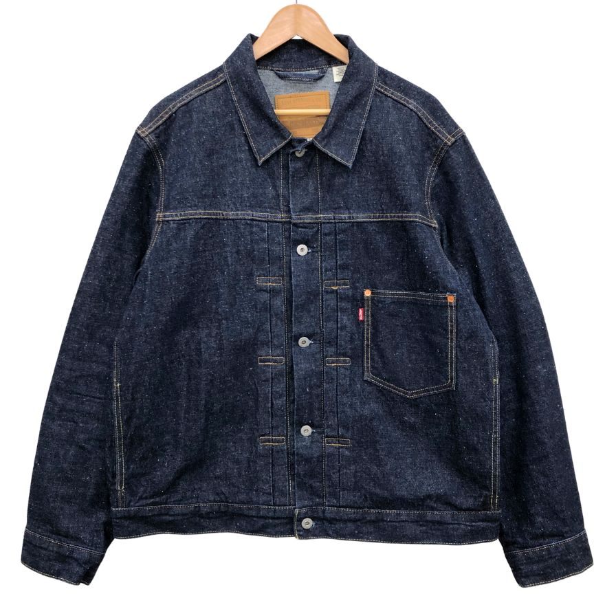 極美品◆リーバイス プレミアム デニムジャケット トラッカージャケット A31740002 ファーストタイプ バックバックル ブルー サイズL メンズ Levi's 【AFB7】
