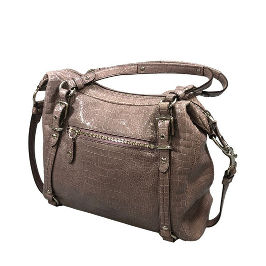 コーチ ショルダーバッグ レザー クロコダイル型押し パープル系 レディース 15384 COACH【AFE5】
