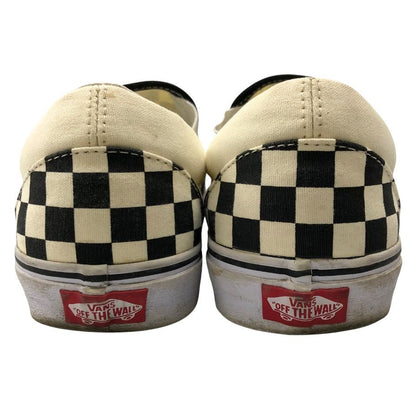 バンズ スリッポン チェッカー ブラック×ホワイト メンズ サイズ28.5 VANS 約28.5cm【AFC41】
