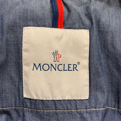 美品◆モンクレール フードジャケット BERGER メンズ サイズ1 インディゴ MONCLER 【AFA14】