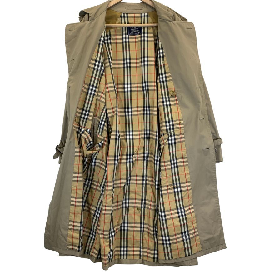 中古◆バーバリー トレンチコート 90S 旧タグ イングランド製 ベージュ メンズ サイズ表記なし Burberry 【AFA11】