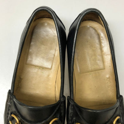 グッチ ビットローファー  メンズ サイズ39.5E ブラック GUCCI 約24.5cm【AFC53】