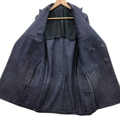 極美品◆ラルディーニ コート チェスターコート ダブル ウール ブルー サイズ42 メンズ  LARDINI 【AFA16】