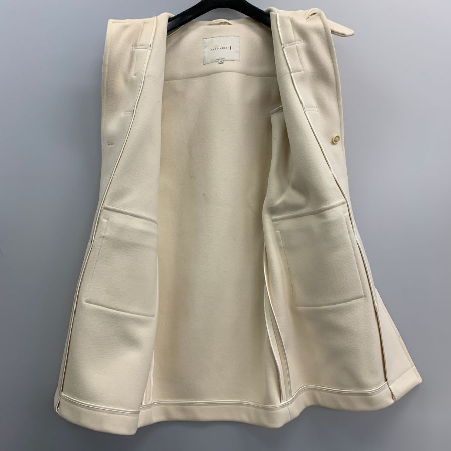 美品◆マッキントッシュ ダッフルコート  2L-7B ウール ホワイト レディース サイズ38 MACKINTOSH 【AFF21】