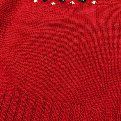 美品◆ポロ ラルフローレン ハンドニット クルーネック ネイティブ柄 ウール サイズL メンズ Polo Ralph Lauren 【AFA15】