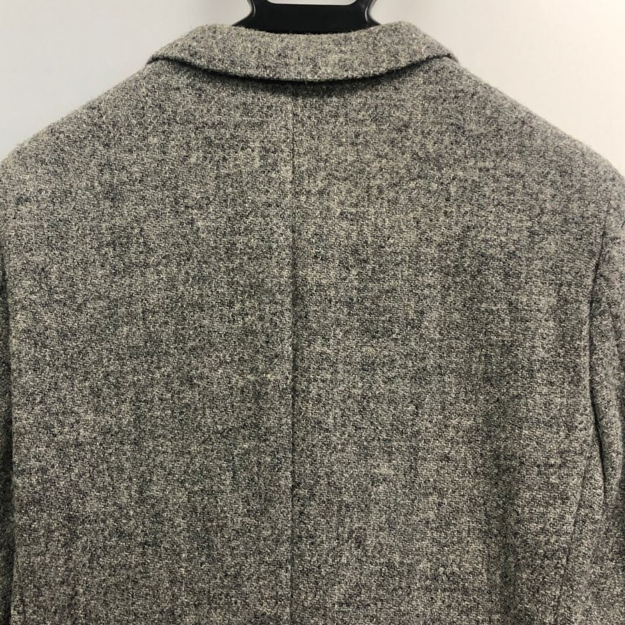 美品◆ブレガンゼ テーラードジャケット ハリスツイード グレー サイズ165cm-6Drop breganze 【AFB3】