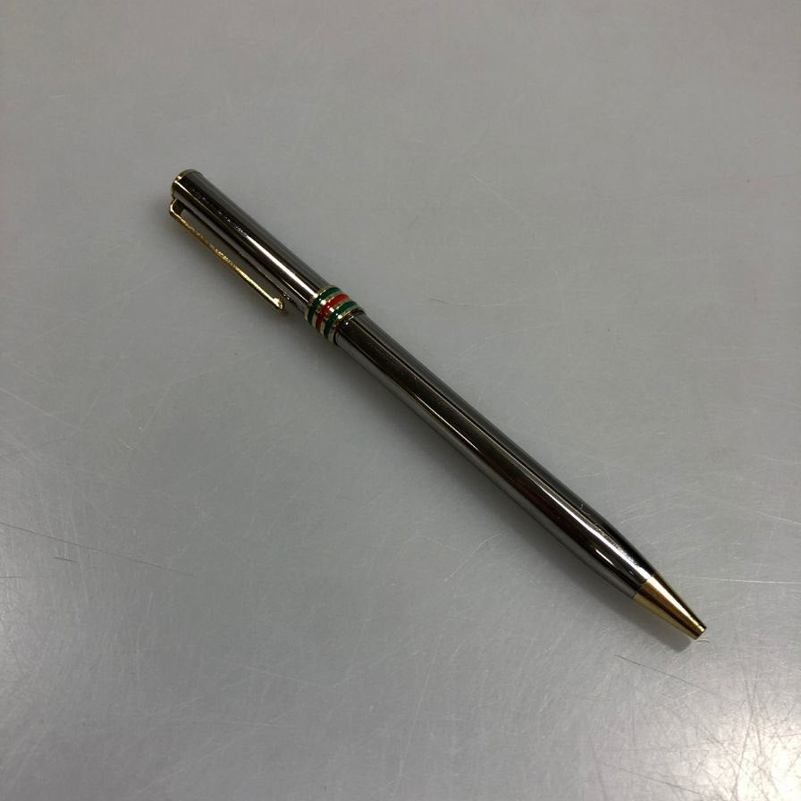 グッチ ボールペン ローラー式 シェリーライン シルバー GUCCI【AFI11】