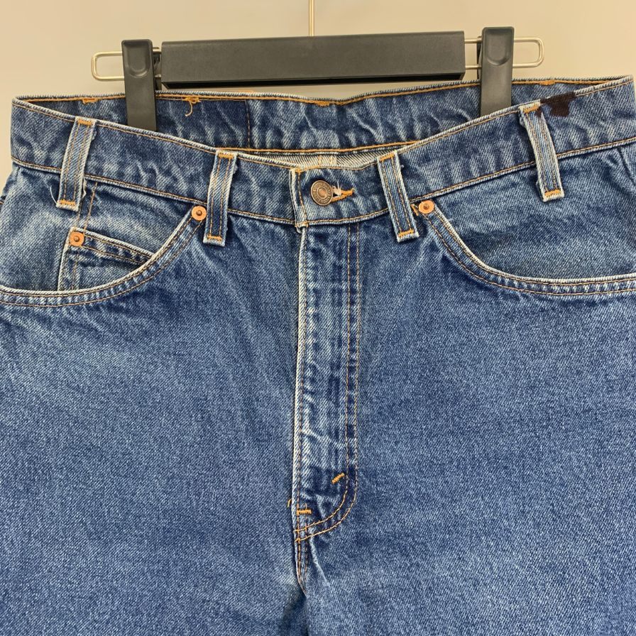 リーバイス デニムパンツ 505 ボタン裏575 オレンジタブ USA製 インディゴ メンズ サイズW34 L32 LEVI’S 【AFB38】
