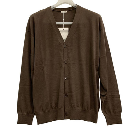 未使用◆キャッシュ＆バルバ カーディガン ウーステッドカシミヤ 150 ブラウン メンズ サイズ2 IMWSW002 Cash&Barba 【AFB27】