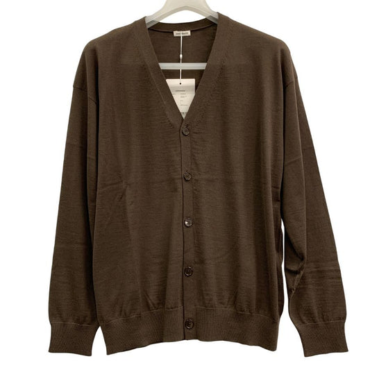 未使用◆キャッシュ＆バルバ カーディガン ウーステッドカシミヤ 150 ブラウン メンズ サイズ2 IMWSW002 Cash&Barba 【AFB27】