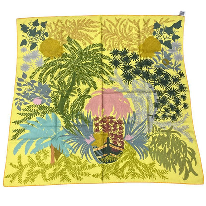 エルメス スカーフ カレ90 ダブルフェイス LE JARDIN DES PEINTRES 画家たちの庭 シルク バイカラー レディース HERMES【AFI20】