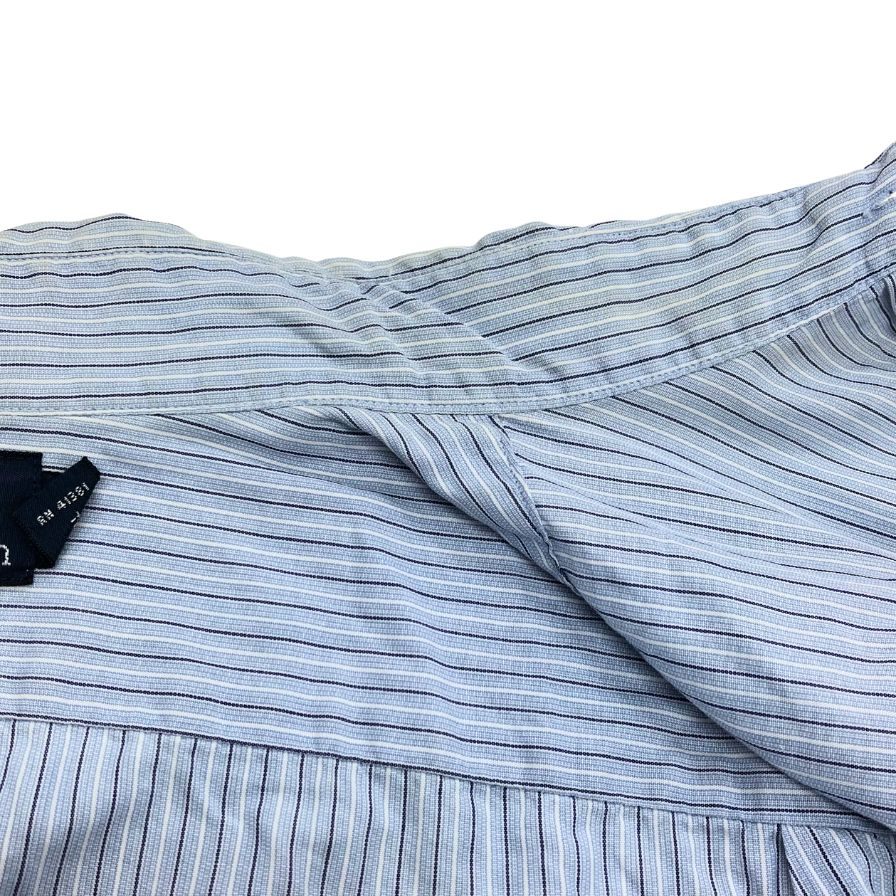 ポロ ラルフローレン シャツ ストライプ ブルー系 ポニータブ メンズ サイズL Polo Ralph Lauren【LA】