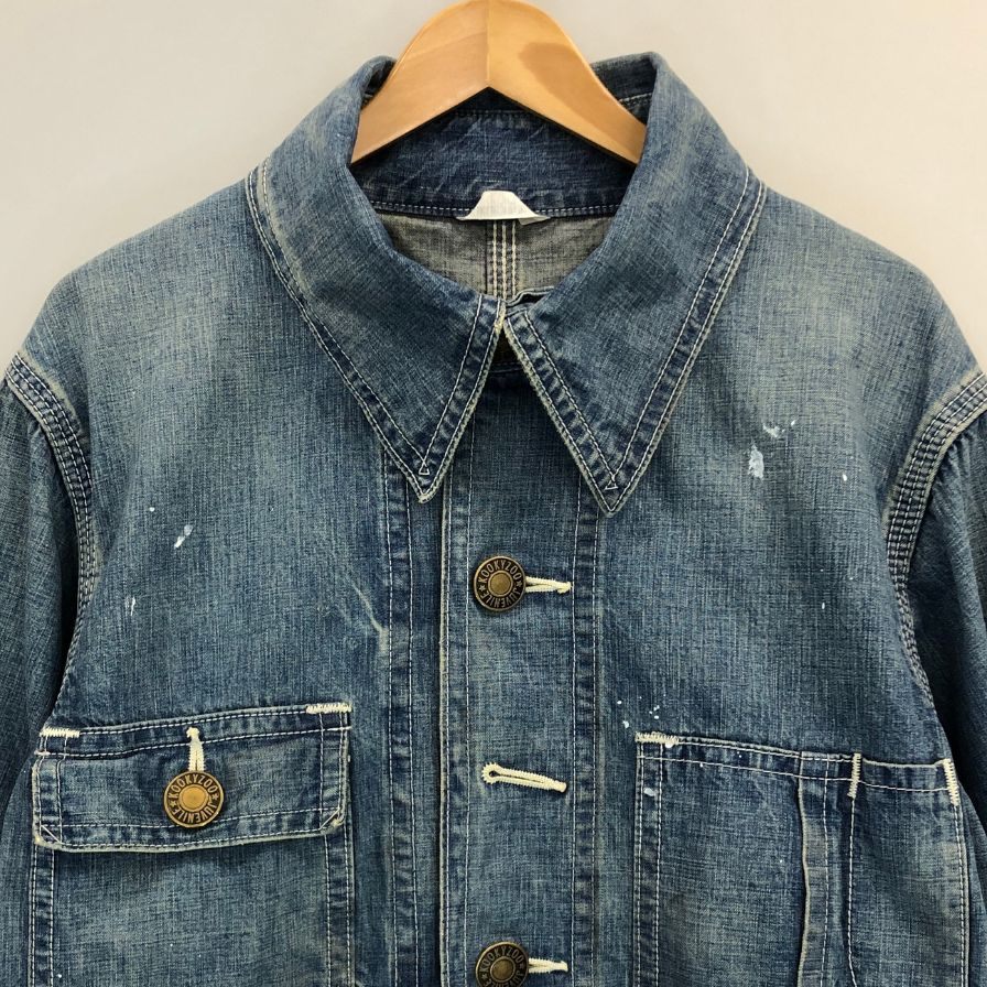 極美品◆クーキー ズー カバーオール UVENILE COVER ALL WASHED J0048 ブルー系 メンズ サイズ0  KOOKY ZOO 【AFB25】