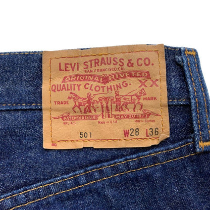 美品◆リーバイス デニムパンツ 501 米国製 ボタン裏555 ストレート ボタンフライ BIGE サイズW28 L36 LEVI’S 【AFB15】