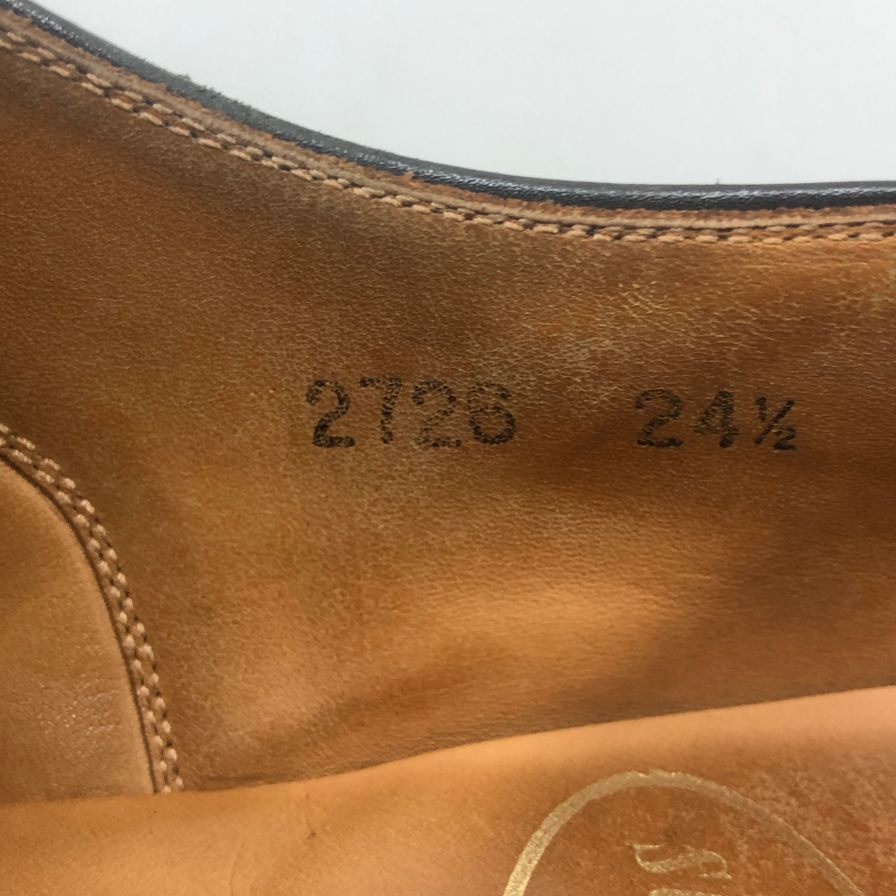 スコッチグレイン レザーシューズ ストレートチップ 2726 サイズ24.5 メンズ ブラック SCOTCH GRAIN 約24.5cm【AFC5】