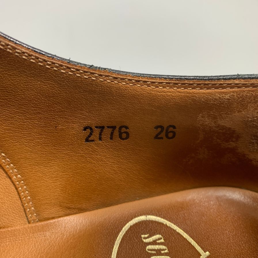 スコッチグレイン レザーシューズ 2776 シャインオアレイン ストレートチップ メンズ ブラック サイズ26 SCOTCH GRAIN 約26.0cm【AFC31】