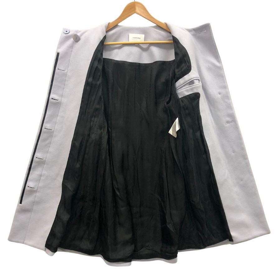 美品◆カルヴェン コート 1052M312  ウール サイズ34 ブルー系 レディース CARVEN 【AFA10】