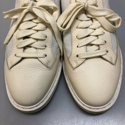 ブルネロ クチネリ レザースニーカー スエード ホワイト×ライトブルー EU40 BRUNELLO CUCINELLI 約25.0cm【AFC28】