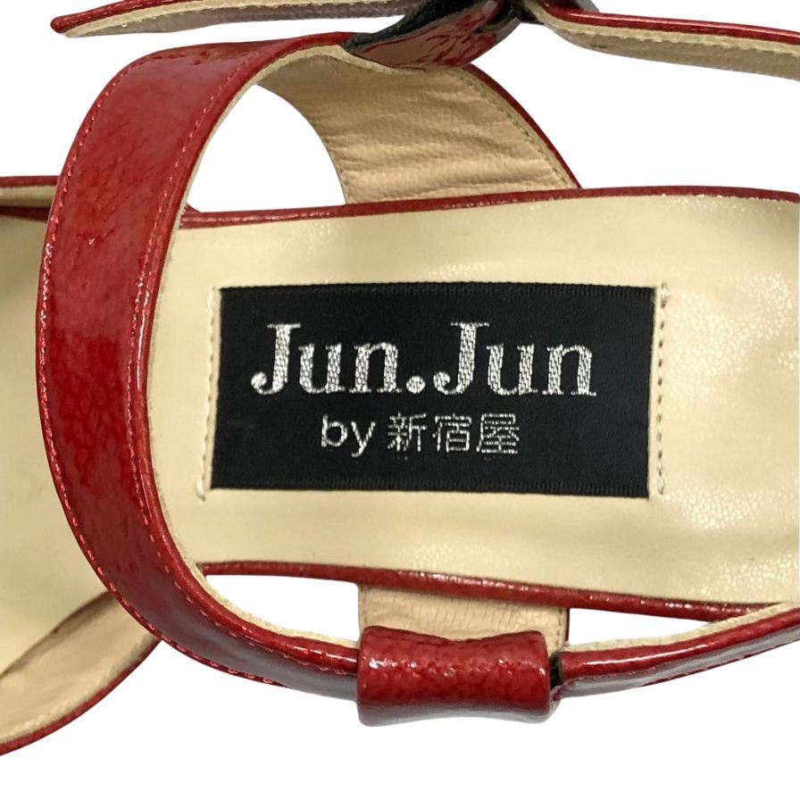 ジュンジュンバイ新宿屋 ハイヒール レザー 6207 レッド サイズ22.5cm レディース Jun.Jun by shinjukuya 約22.5cm【7-11】